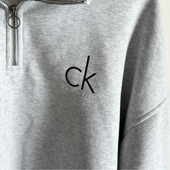 calvin klein cropped quarter zip sweater - Picture 3 of 4